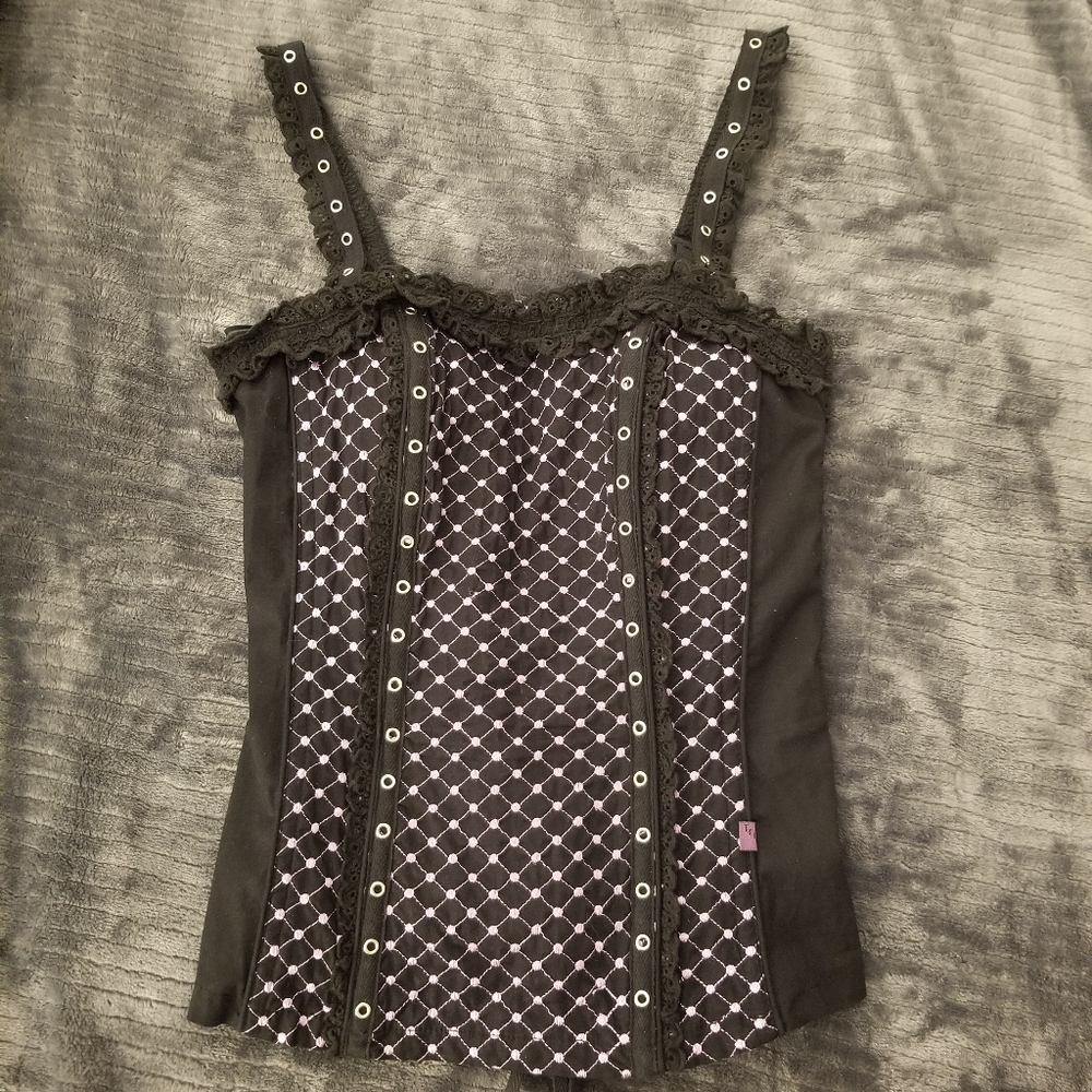 Vintage Tripp nyc black w/ polka dots corset - Picture 8 of 8